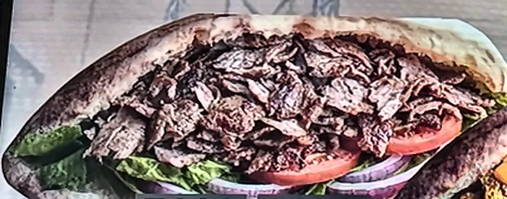 Le kebab figurant sur le véritable menu de Brooklyn