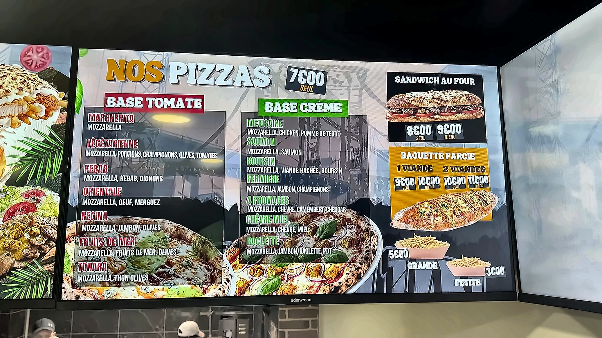 Photo du panneau pizzas & baguettes de Brooklyn Street Food